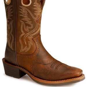 ARIAT MEN'S HERITAGE ROUGHSTOCK PERFORMANCE WESTERN BOOTS - SQUARE TOE